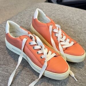 Ara high soft Orange and White Sneakers Casual Low-Top